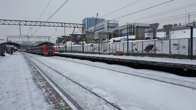 ЭС2Г-134 Ласточка МЦД отправление с платформы Москворечье смотреть онлайн