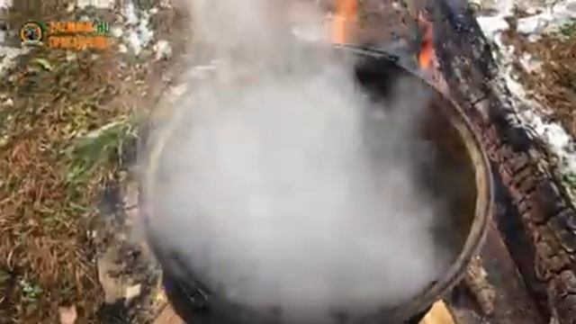 Шулюм из мяса лося в казане/Таёжная кухня