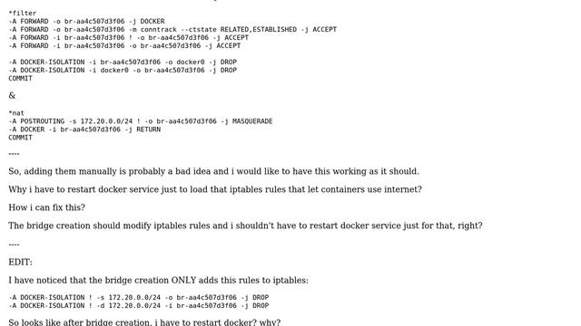 DevOps & SysAdmins: Docker containers don't have internet access until docker service restarts смотреть онлайн