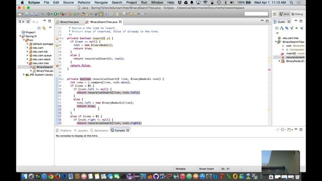 Binary Search Tree Insert смотреть онлайн