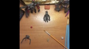 я сделал скибиди туалет из пласталина