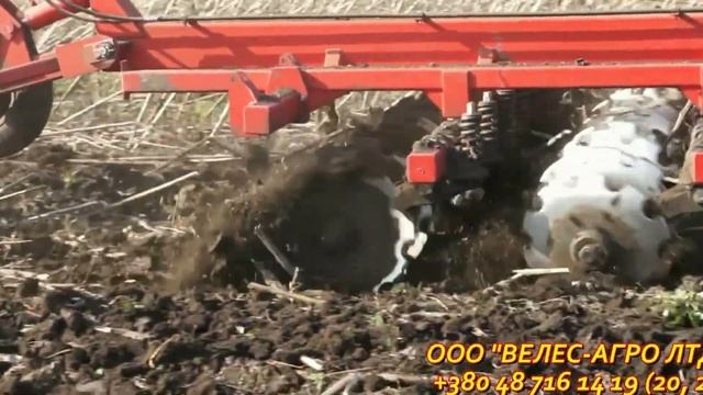 Работа Агрегата почвообрабатывающего АГК 4 БЕЗ КАТКОВ
