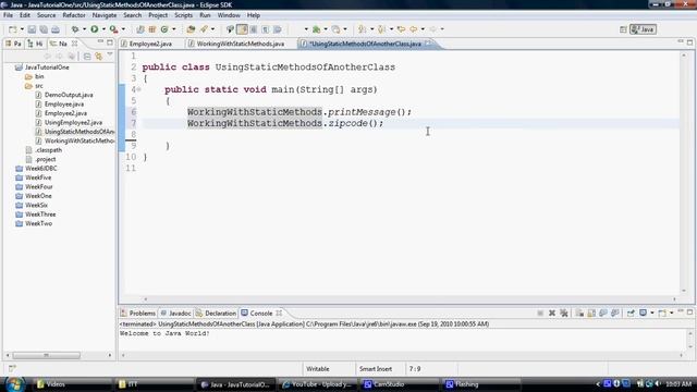 Java Tutorial: Using Static Methods of Another Class смотреть онлайн