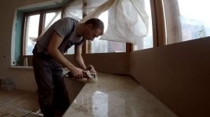 Подоконники из мрамора — установка