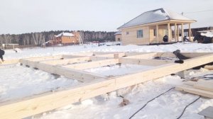 Как построить каркасный дом зимой (своими руками) 1-й выпуск дом в стиле барнхаус