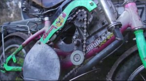 "Лёвушка" с мотором. / Motor saw bike