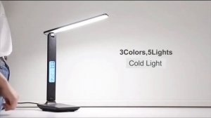 Настольная складная светодиодная LED сенсорная лампа с ЖК дисплеем Zohar TX26C быстрая беспроводная