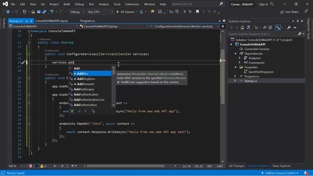 Inject Web API services using AddControllers method | ASP.NET Core 5.0 Web API tutorial смотреть онлайн