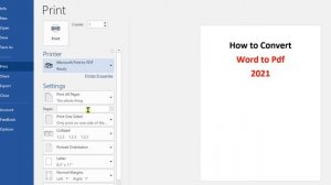 How to Convert Word to PDF in Laptop in Windows 11- ( Word to PDF Converter )