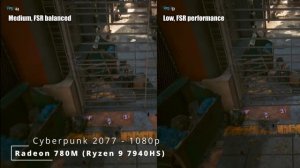 Cyberpunk 2077 - integrated Radeon 780M performance test (AMD Ryzen 9 7940HS)