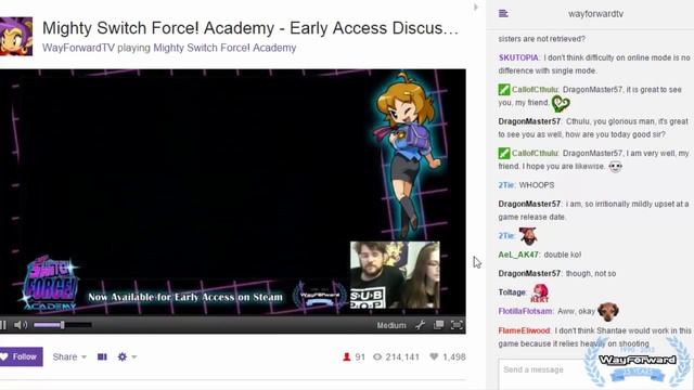 Mighty Switch Force! Academy Early Access Discussion with Chat смотреть онлайн