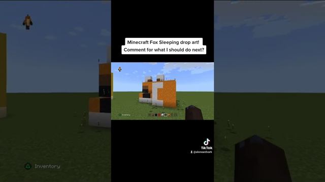 Minecraft   Fox drop art (#TikTok)