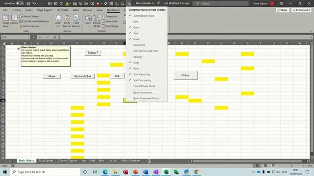 How to create basic macros in Microsoft Excel.  Use macros to navigate and manage data in Excel.