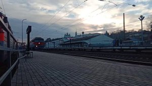 Теп70 с поездом Тумская-Владимир прибыл на станцию Владимир.