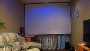 Самодельный экран с электроприводом+проектор+3д очки