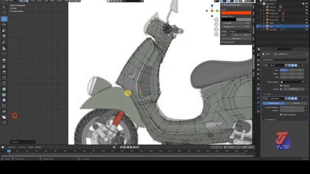 tutorial blender 2.92: modeling 3d scooter part 1