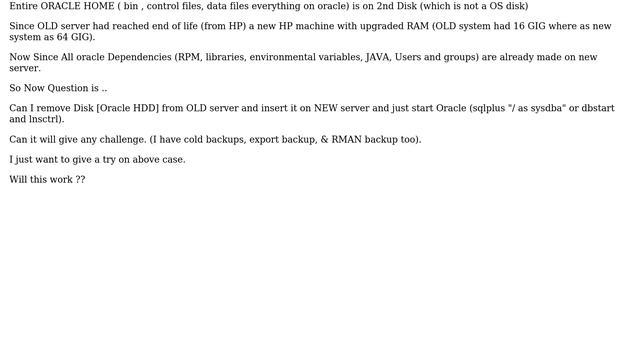Databases: Move Complete ORACLE from one system to another смотреть онлайн