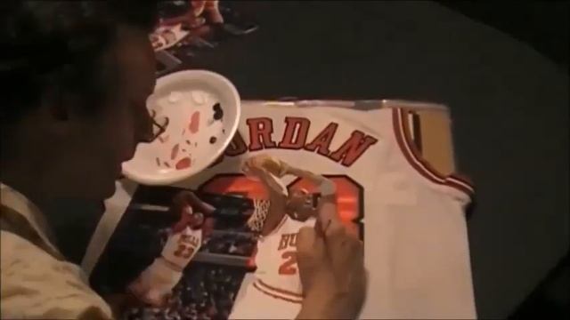 Michael Jordan IN FLIGHT "Hand Painted" Jersey. смотреть онлайн
