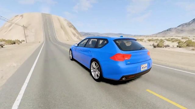 Big & Small Cars vs Nuclear Bomb Volcano - New Update Video in BeamNG.drive Game - BeamNG OMDs смотреть онлайн