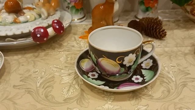 Чайные пары из СССР (Дулево, Вербилки,  Песочное,  Прокопьевский)