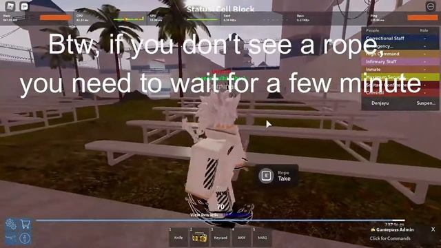 How to escape on yard with rope! (stateview prison roblox) смотреть онлайн