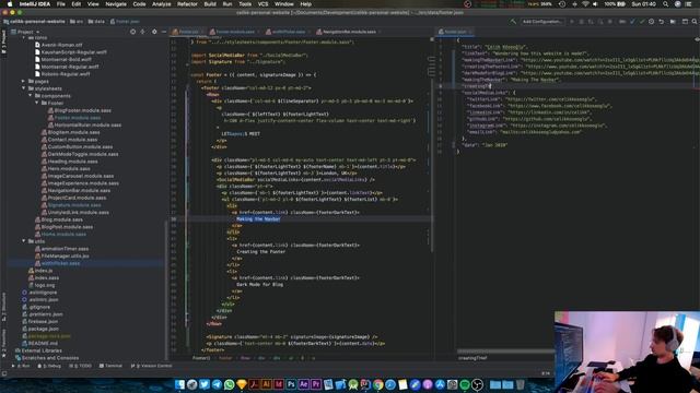 Personal Website with React - Making A New Footer for Home Page - Part 4 смотреть онлайн