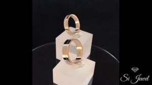 Обручальные кольца двухсплавные с камнями