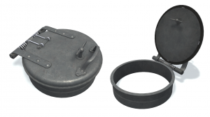 3D model. Deck hatch B Gray. Палубный люк.