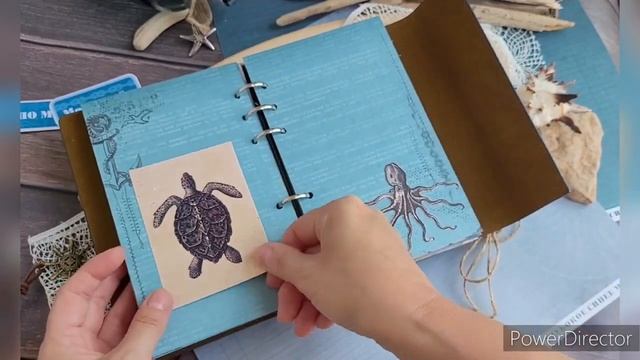 Морской тревел-альбома из блокнота и коллекции "Мой капитан". ScrapMania смотреть онлайн