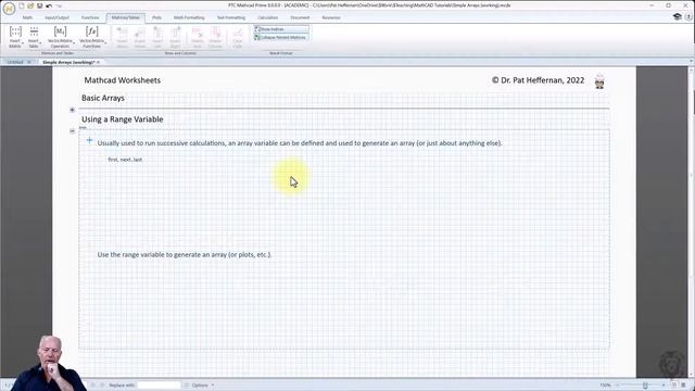 PTC Mathcad - Basic Arrays and Range Variables смотреть онлайн
