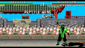 Mortal Kombat 1 Hack Sega Genesis - Reptile Playthrough