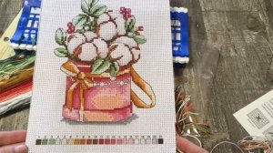 Вышивка крестиком от фикс прайс. Хлопок в корзине