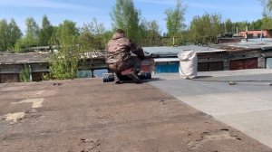 Ремонт кровли холодного гаража.