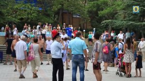 28.07.2018 Крым, Феодосия - Открытие Светомузыкального фонтана. Дождь