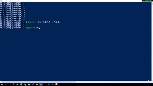 How to get Array size in Powershell