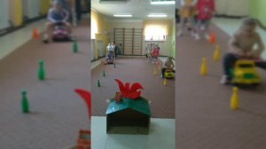 Игра-эстафета "Юные пожарные на учении" в старшей группе. 2023 год