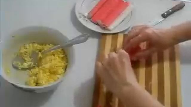 Крабовые палочки фаршированные