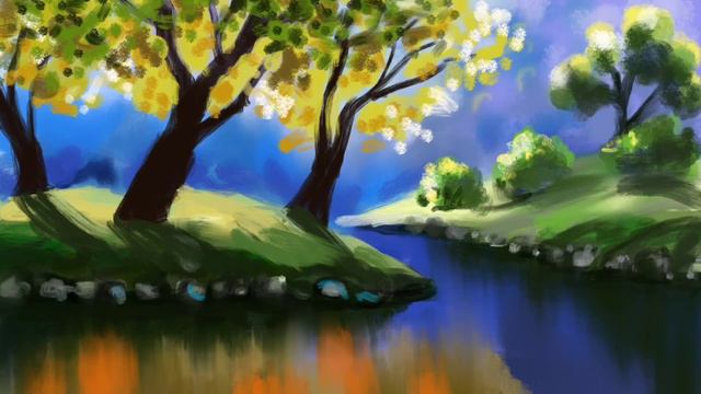 Scenery. Fall. Пейзаж, этюд. смотреть онлайн