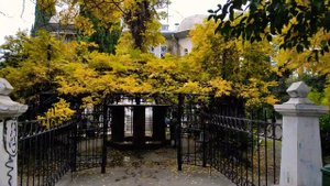 6 декабря 2020 г. Ялта. Бювет с минеральной питьевой водой на ул. Чехова. Южный Берег Крыма.