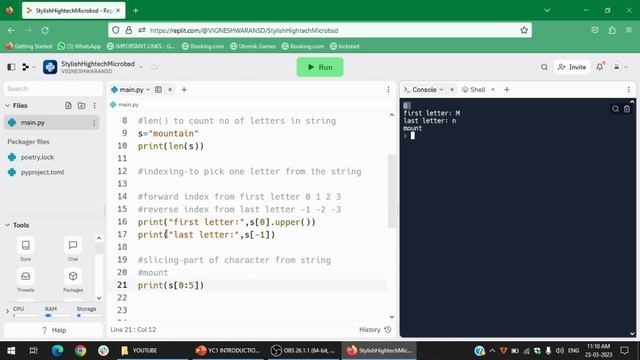 PYTHON PROGRAMMING TAMIL | STRING DATA TYPE
