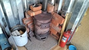 Печка "буржуйка" ПОВ57 в дачном домике