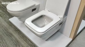 Сантехника.ру: Подвесной безободковый унитаз Hansgrohe CreekTide Q HGSET001, крышка микролифт, белый