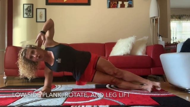 Day 9:  Crouching Panther Plank And  Low Side Plank, Rotate, And Leg Lift
