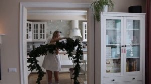 Новогодний декор комнаты: гирлянда в дверном проеме. Christmas DIY
