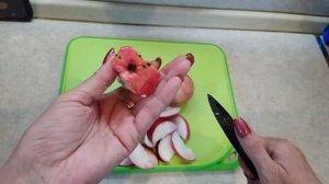 Как БЫСТРО только с  помощью ножа нарезать яблоки, груши для сушки