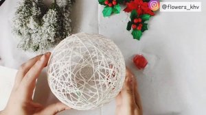 НОВОГОДНИЙ декор своими руками. Шар из ниток. DIY Christmas Decor.