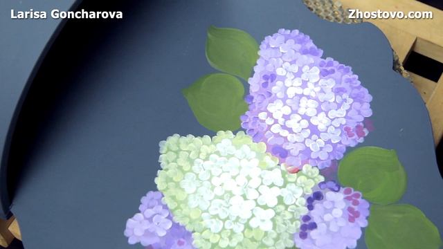Рисуем сирень акрилом. Мастер класс от художника Ларисы Гончаровой из Жостово
