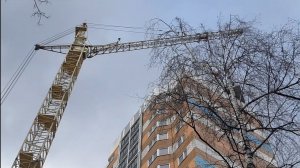 Работа башенного крана КБСМ-503Б.
