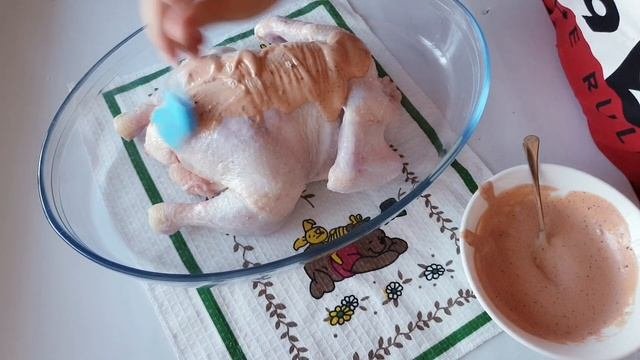Курица в духовке.Пеште дайындалған тауық.Гриль.Целая курица.