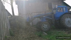 Открыл сезон пахоты, развожу навоз, корчую сливу и все на МТЗ-82